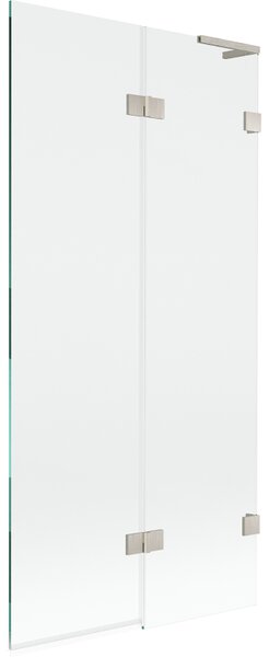 Mexen Lunar L, 2-krídlová vaňová zástena pravá 90 x 150 cm, číre sklo, brúsená oceľ, 897L-090-100-97-00-P