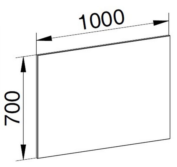 Mereo Mereo, Zrkadlo 1000x700x20 mm, MER-CN694
