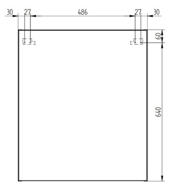 Mereo Mereo, Aira, kúpeľňová galérka 60 cm, zrkadlová skrinka, MER-CN715GH