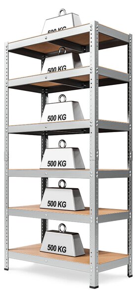 Marbo KOVOVÝ REGÁL SÉRIE HARD 240X120X50 NOSNOSŤ JEDNEJ POLICE 500 KG Rozmer regálu: 240x120x50, Počet Políc: 5, Celková nosnosť regálu: 2500 KG