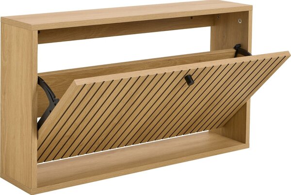 Výklopná skrinka na topánky v dekore duba v prírodnej farbe 72x43x17 cm Albany – Actona