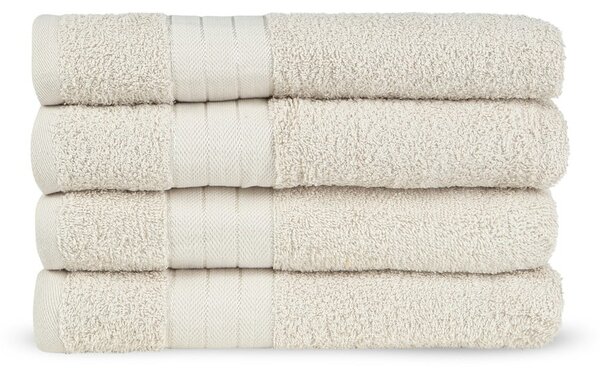 Béžové froté bavlnené uteráky v súprave 4 ks 50x100 cm – Good Morning