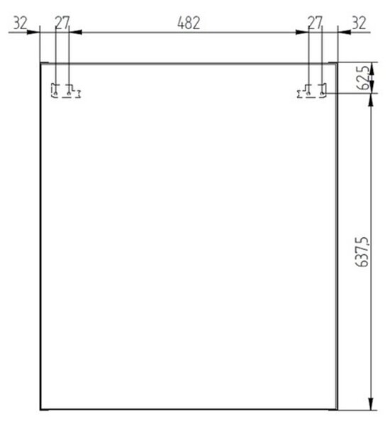 Mereo Mereo, Kúpeľňová galérka 60 cm, zrkadlová skrinka, 2x dvere, MER-CN716GH