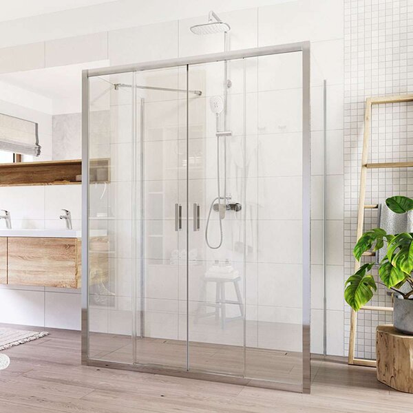 Mereo Mereo, Sprchový kút, Lima, U obdĺžnik, výška 190 cm, chróm ALU, sklo Číre, MER-CK85813K