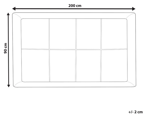 Ochranná podložka na matrac z mikrovlákna biela 90 x 200 cm vrchný topper hrúbka 4 cm