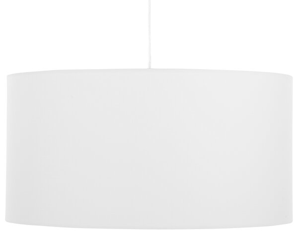Závesná lampa biela látkové tienidlo v tvare bubna stropné svietidlo s 1 žiarovkou