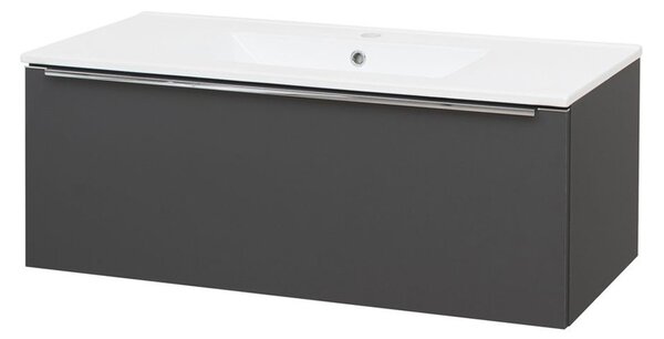 Mereo Mereo, Mailo, kúpeľňová skrinka s keramickým umývadlom 101 cm, chrómové madlo, MER-CN537