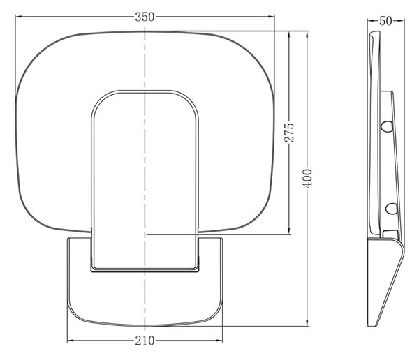 Mereo Mereo, Sedátko do sprchy, duroplast, biele, MER-CSS121
