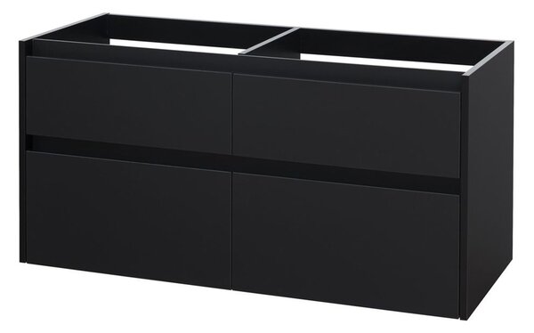 Mereo Opto, kúpeľňová skrinka 121 cm, čierna matná, MER-CN943S