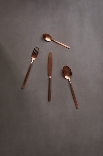 Antikoro príbor v medenej farbe 16 ks Avie – Premier Housewares