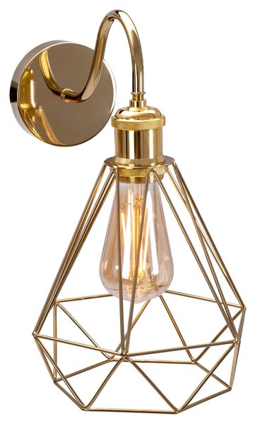 Toolight Toolight, nástenná lampa Loft 1xE27 392229, zlatá, OSW-09681