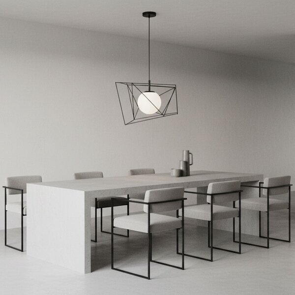 Toolight Toolight, závesná stropná lampa 1xE27 APP1022-1CP, čierna-biela, OSW-06112