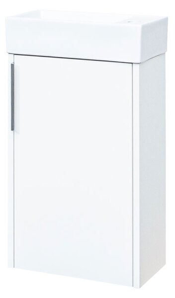 Mereo Vigo, kúpeľňová skrinka s keramickým umývadlom, 41 cm, biela, MER-CN340