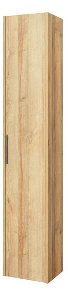 Mereo Mereo, Vigo, kúpeľňová skrinka vysoká 170 cm, ľavé alebo pravé otváranie, biela, dub, MER-CN331
