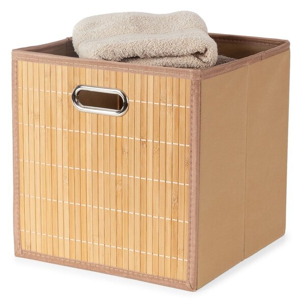 Bambusový úložný box v prírodnej farbe 31x31x31 cm – Compactor
