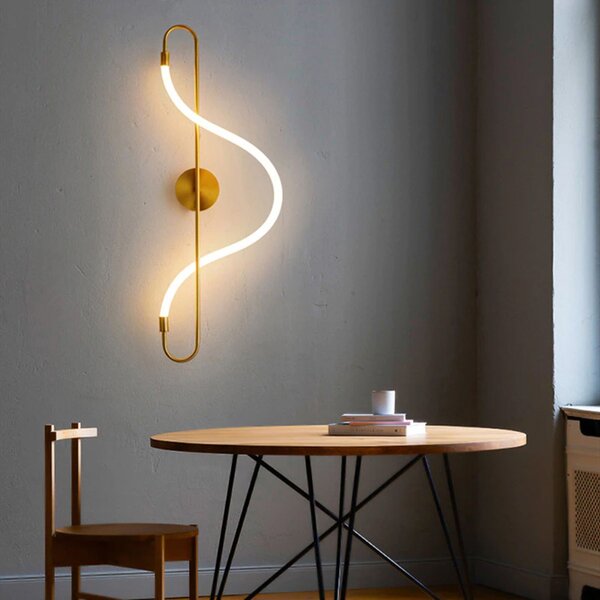 Toolight Toolight, LED nástenné svietidlo 25W APP858-W Long Gold, zlatá, OSW-03995