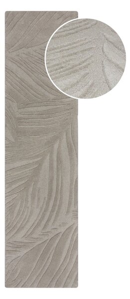 Svetlosivý vlnený koberec behúň 60x230 cm Lino Leaf – Flair Rugs
