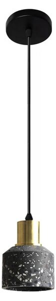 Toolight Toolight, betónová stropná lampa Lastri Black 1xE27 APP930-1CP, čierna-zlatá, OSW-07007