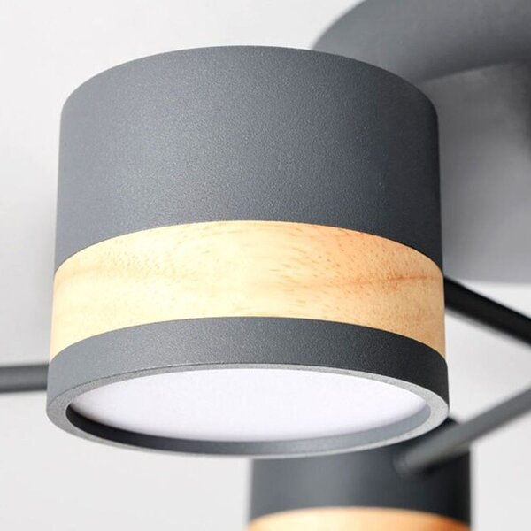 Toolight Toolight, LED stropné svietidlo s diaľkovým ovládaním APP528-8C, šedá, OSW-08470
