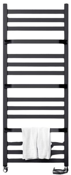 Regnis LOX DUO, vykurovacie teleso 300x520mm, 401W, čierna matná, LOXDUO570/300/D270/BLACK