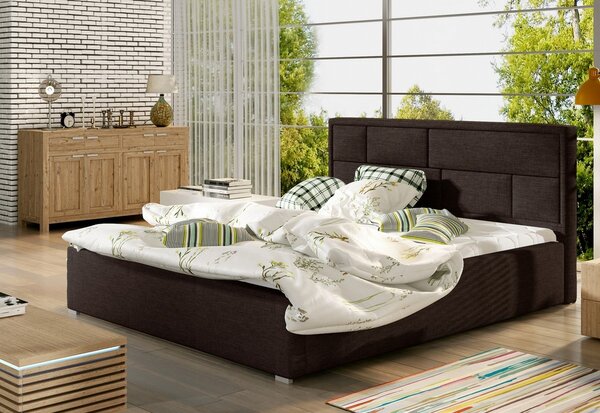 Manželská posteľ SAMBA + rošt, 160x200, sawana 26