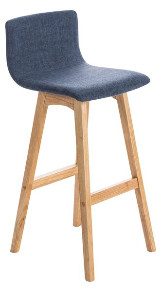 Barová stolička Taun látka, nohy natur Farba Modrá