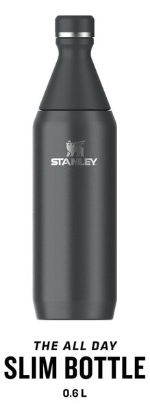Čierna termofľaša z nehrdzavejúcej ocele 600 ml All Day Slim Bottle Black – Stanley