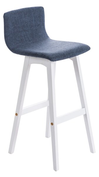 Barová stolička Taun látka, nohy biele Farba Modrá