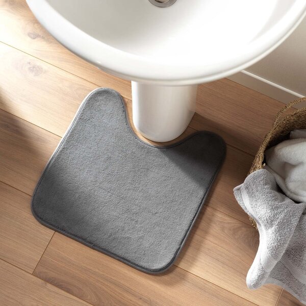 Antracitová WC kúpeľňová predložka 45x45 cm Vitamine – douceur d'intérieur