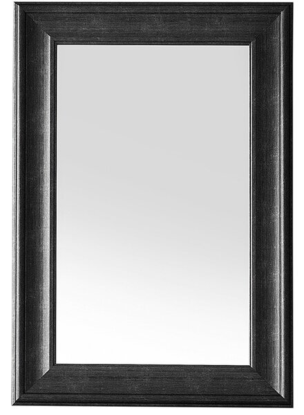 Závesné nástenné zrkadlo čierne 61 x 91 cm syntetický materiál minimalistický dizajn škandinávsky štýl