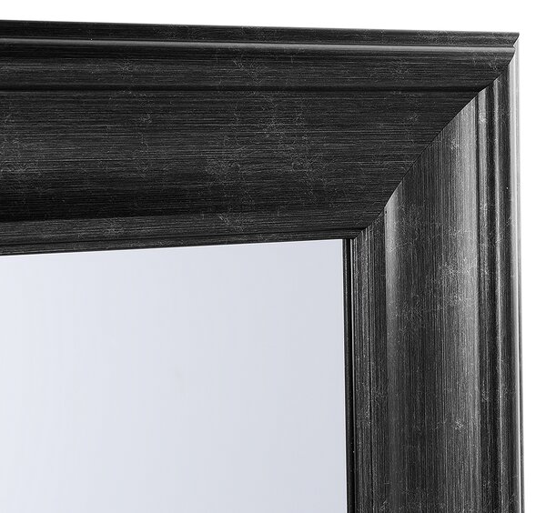 Závesné nástenné zrkadlo čierne 61 x 91 cm syntetický materiál minimalistický dizajn škandinávsky štýl