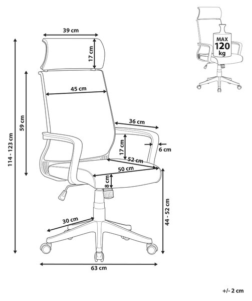Kancelárska stolička čierna umelá koža výškovo nastaviteľná s opierkami na kolieskach ergonomický tvar moderný štýl
