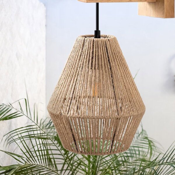 Toolight Toolight, Wood nástenné svietidlo 1xE27 APP1149-1W, hnedá, OSW-01402