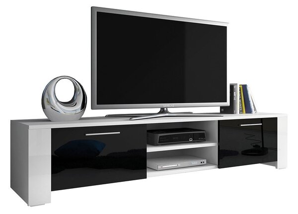 Mirjan24 TV stolík Cleo IX, Farby: biela / šedý lesk 5902928063547