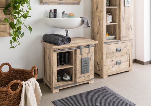 IRON Komoda Mango 70x40x60 bielený, lakovaný
