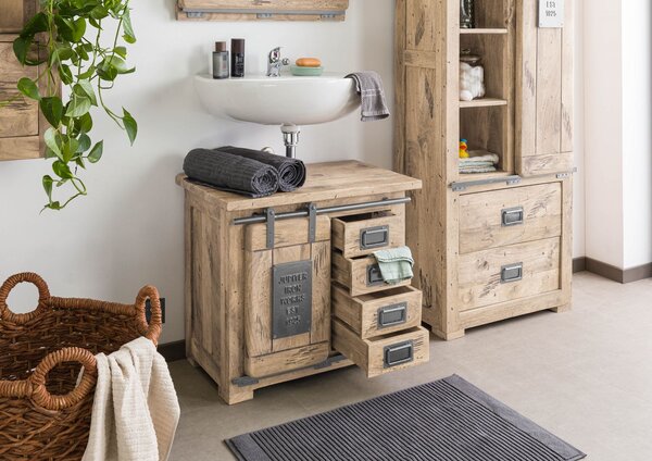 IRON Komoda Mango 70x40x60 bielený, lakovaný