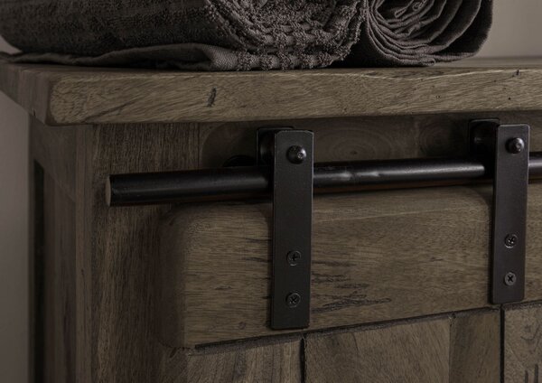 IRON Komoda Mango 70x40x60 šedá, lakovaná