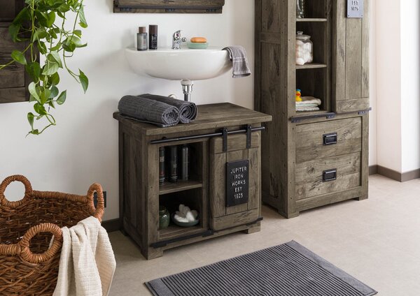 IRON Komoda Mango 70x40x60 šedá, lakovaná