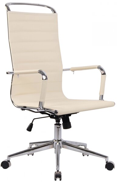 Kancelárska stolička Barnes~ koža Farba Krémová
