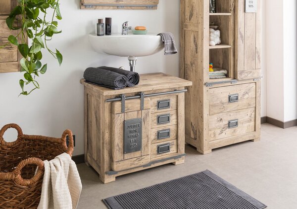 IRON Komoda Mango 70x40x60 bielený, lakovaný