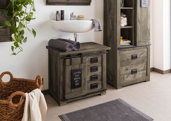 IRON Komoda Mango 70x40x60 šedá, lakovaná