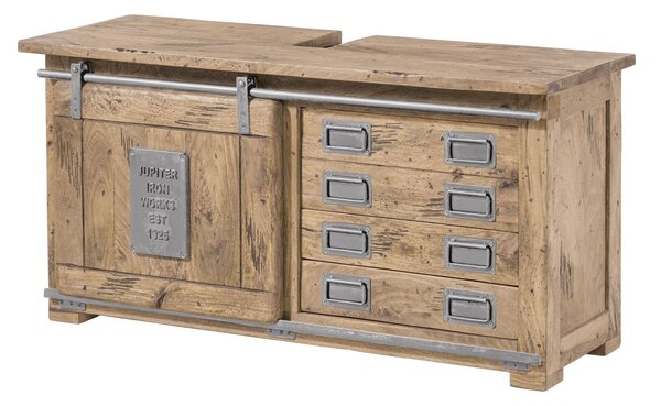 IRON Komoda Mango 120x40x60 bielené, lakované