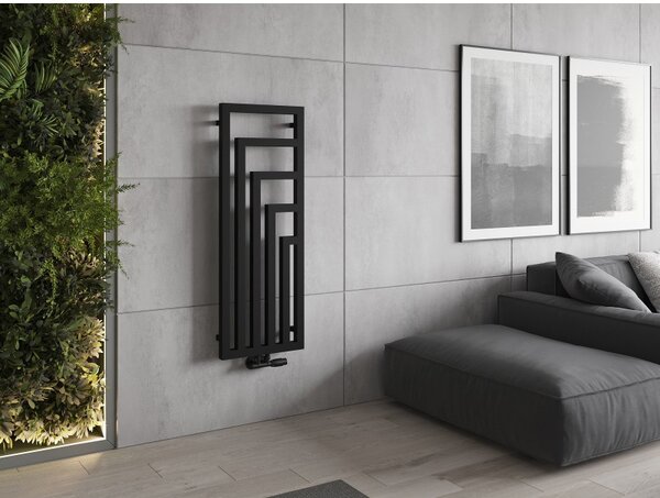 Mexen Alaska, vykurovacie teleso 1216x440 mm, 549 W, čierna, W205-1216-440-00-70