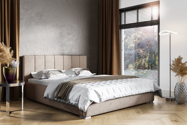 Čalúnená posteľ Tornero 180x200cm, béžová Jasmine