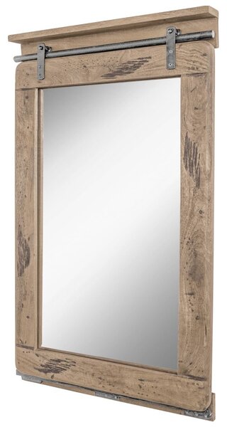 IRON Zrkadlo Mango 60x8x100 bielené, lakované