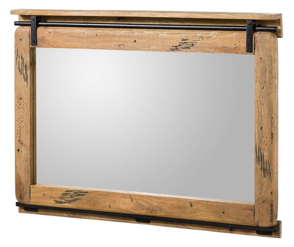 IRON Zrkadlo Mango 114x6x80 prírodné, lakované
