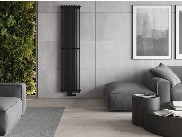 Mexen Kansas, vykurovacie teleso 1800 x 420 mm, 975 W, čierna, W204-1800-420-00-70