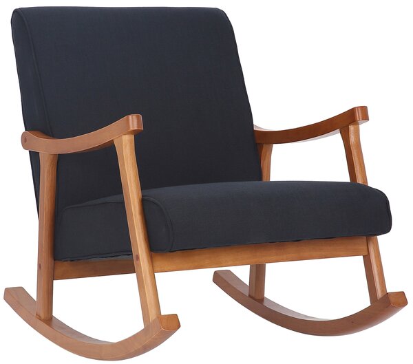Hojdacie kreslo stolička Morelia ~ látka, drevené nohy orech Farba Čierna