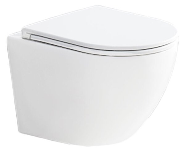 Mereo Mereo, WC závesné kapotované, Smart Flush RIMLESS, 495x360x370, keramické, vr. sedátka CSS113S, MER-VSD82T1