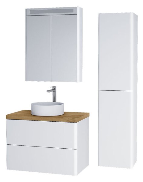 Mereo Siena, kúpeľňová skrinka 100 cm, biela lesk, MER-CN412S
